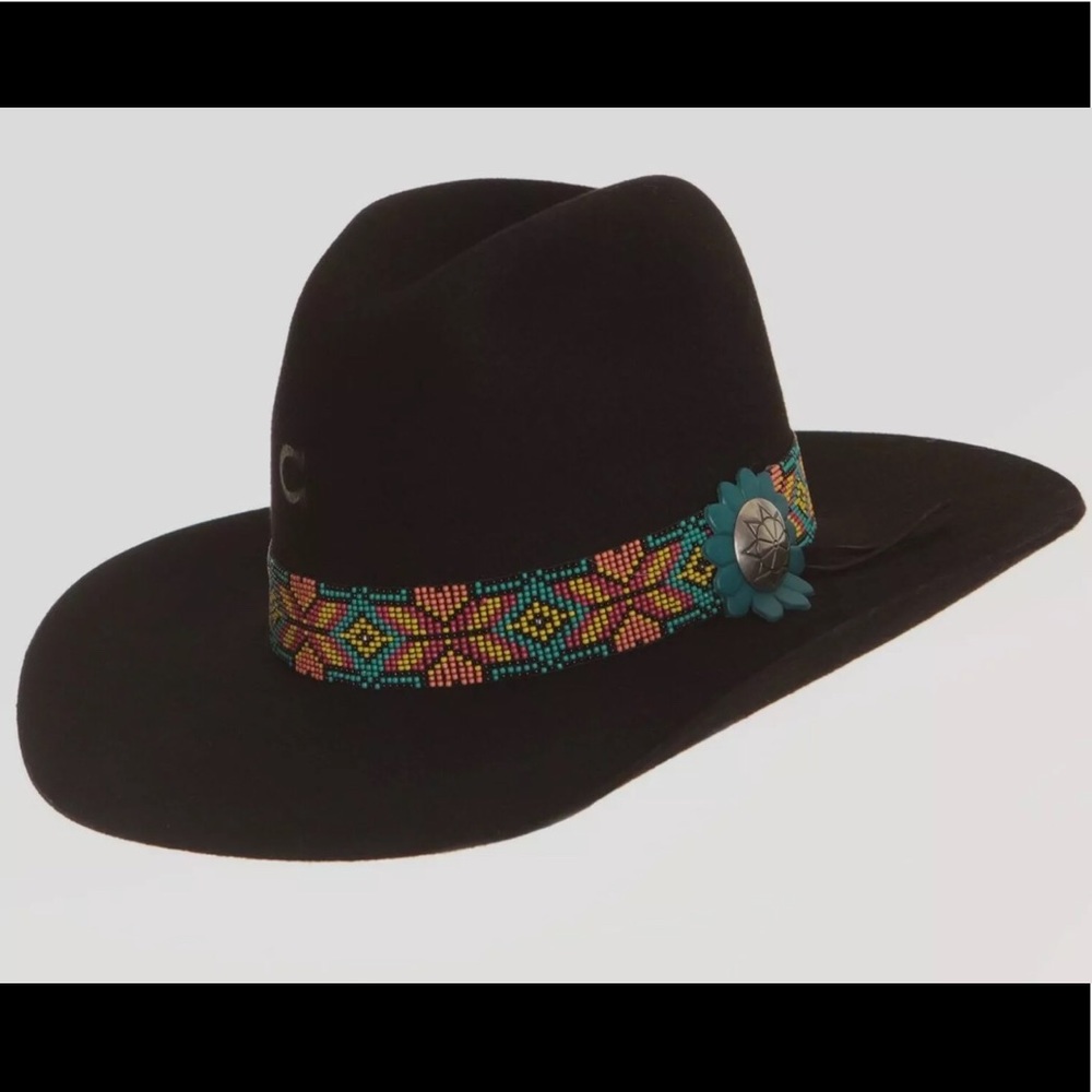 Charlie 1 Horse Women’s Black Gold Digger Hat Med